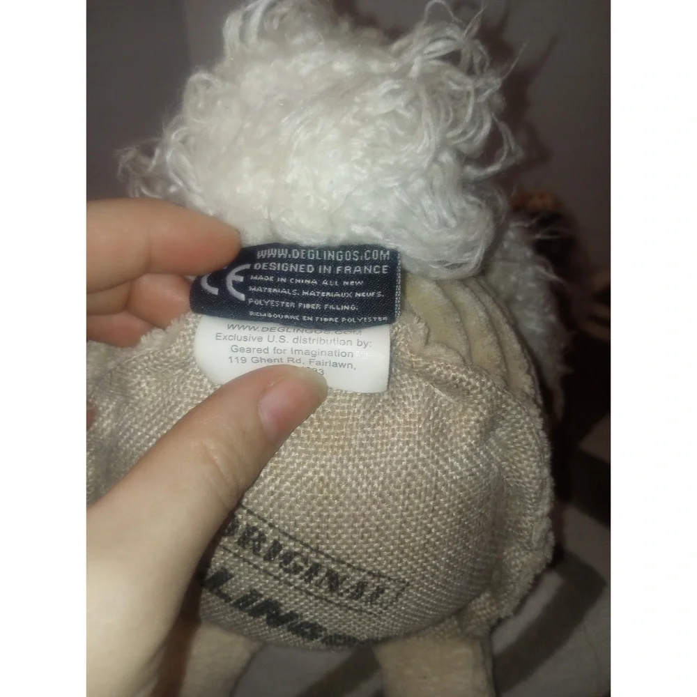 Original Deglingos Lapinos The Rabbit Plush Multicolor Corduroy‎ Floppy Plush